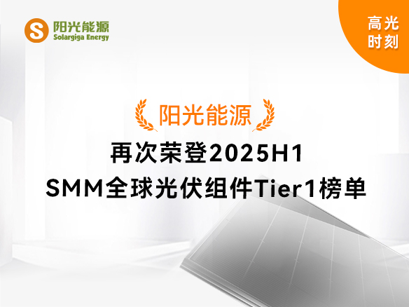 高光時刻 | 陽光能源再次榮登2025H1 SMM全球光伏組件Tier1榜單